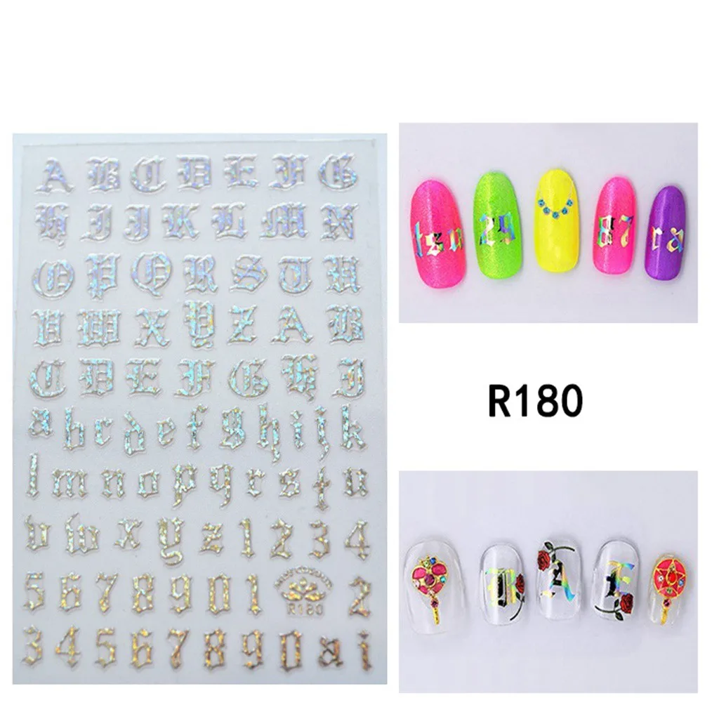 Тонкие маникюрные черно белые золотистые и Серебристые наклейки для ногтей ltra