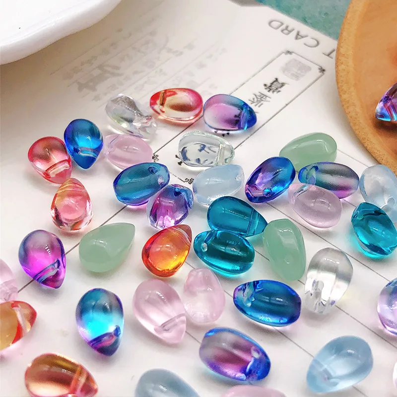 50 шт./упаковка цветные стеклянные бусины-капли | Дом и сад