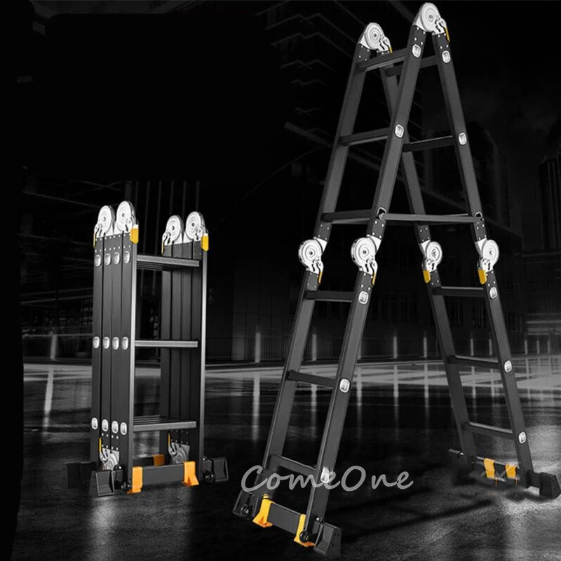 Многофункциональная складная лестница алюминиевая 2 5 м | Инструменты