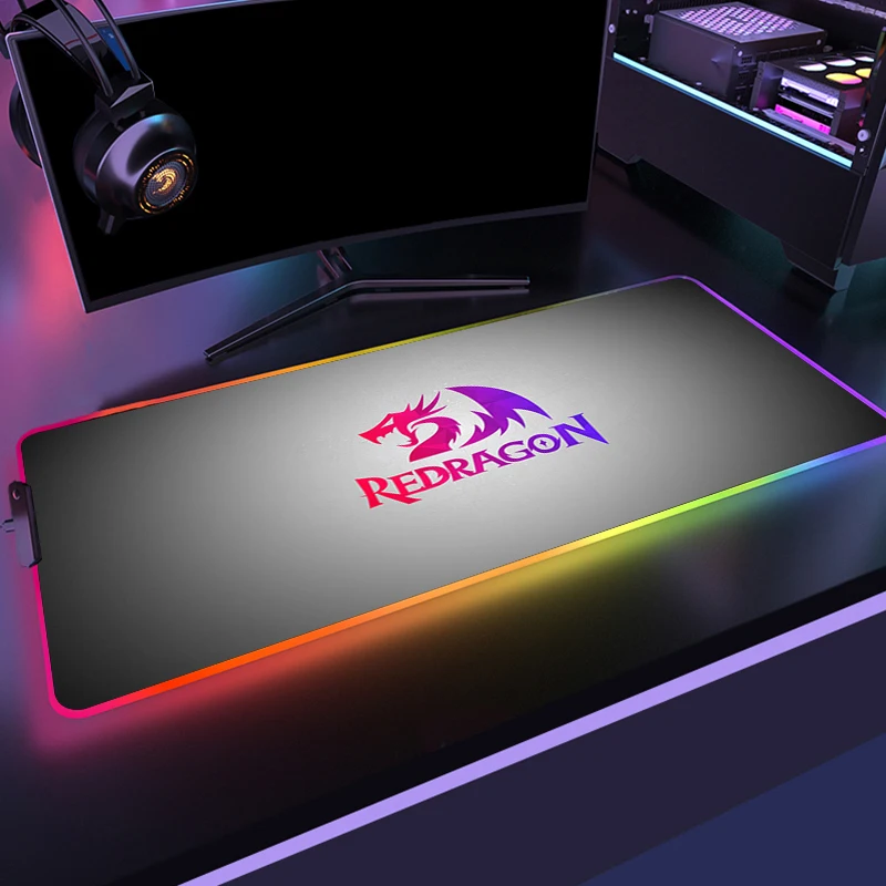 

RGB Gaming Redragon Mouse Pad Large Size Colorful Luminous PC Computer Desktop 7 Colors LED Light Desk Mat Gaming Keyboard pad