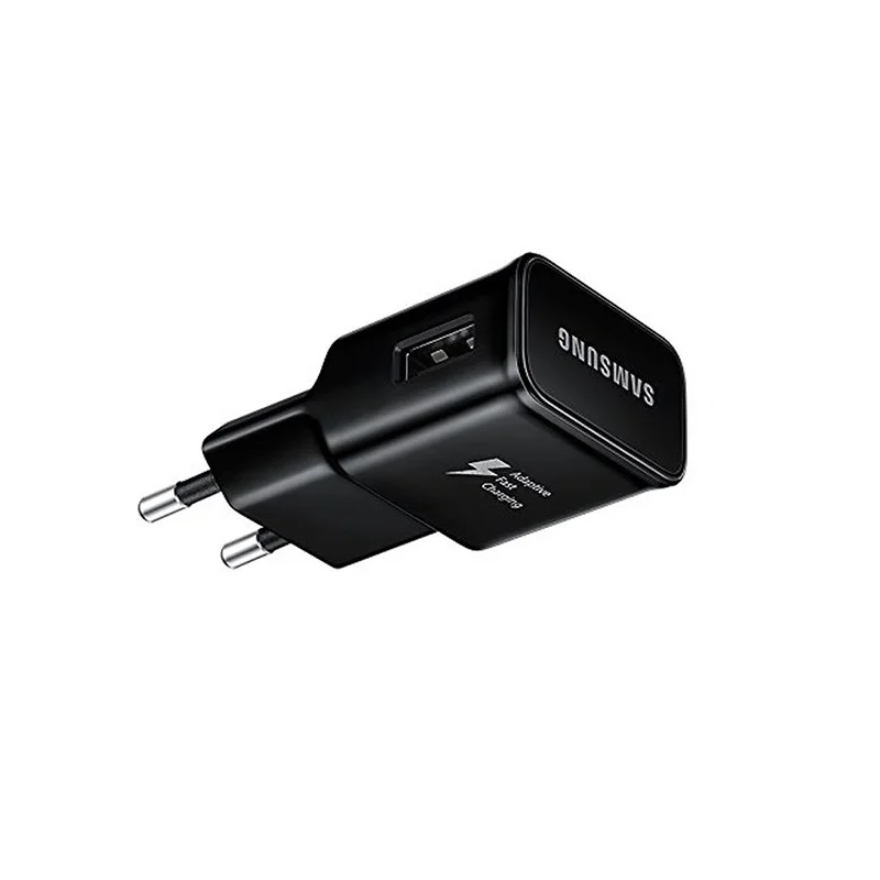 samsung usb зарядное устройство USB быстрый адаптер быстрое зарядное устройство 1,2 TYPE C кабель для Galaxy S8 S9 Plus Note 8 9 A3 A5 A7 - Тип штекера: EUCharger -Black
