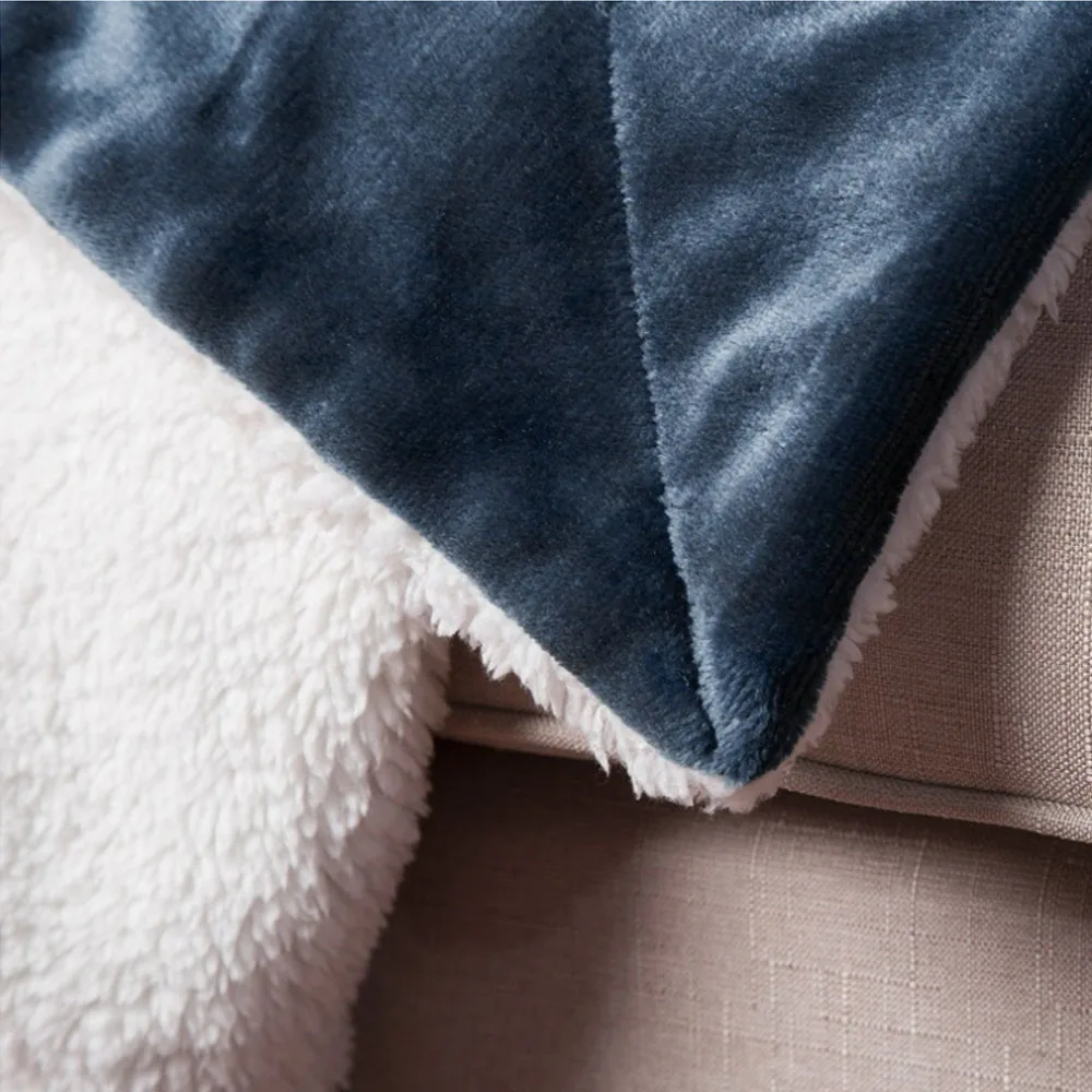

Soft Warm Coral Fleece Blanket Winter Sheet Bedspread Sofa Solid Color Throw Light Thin Mechanical Wash Flannel Blankets