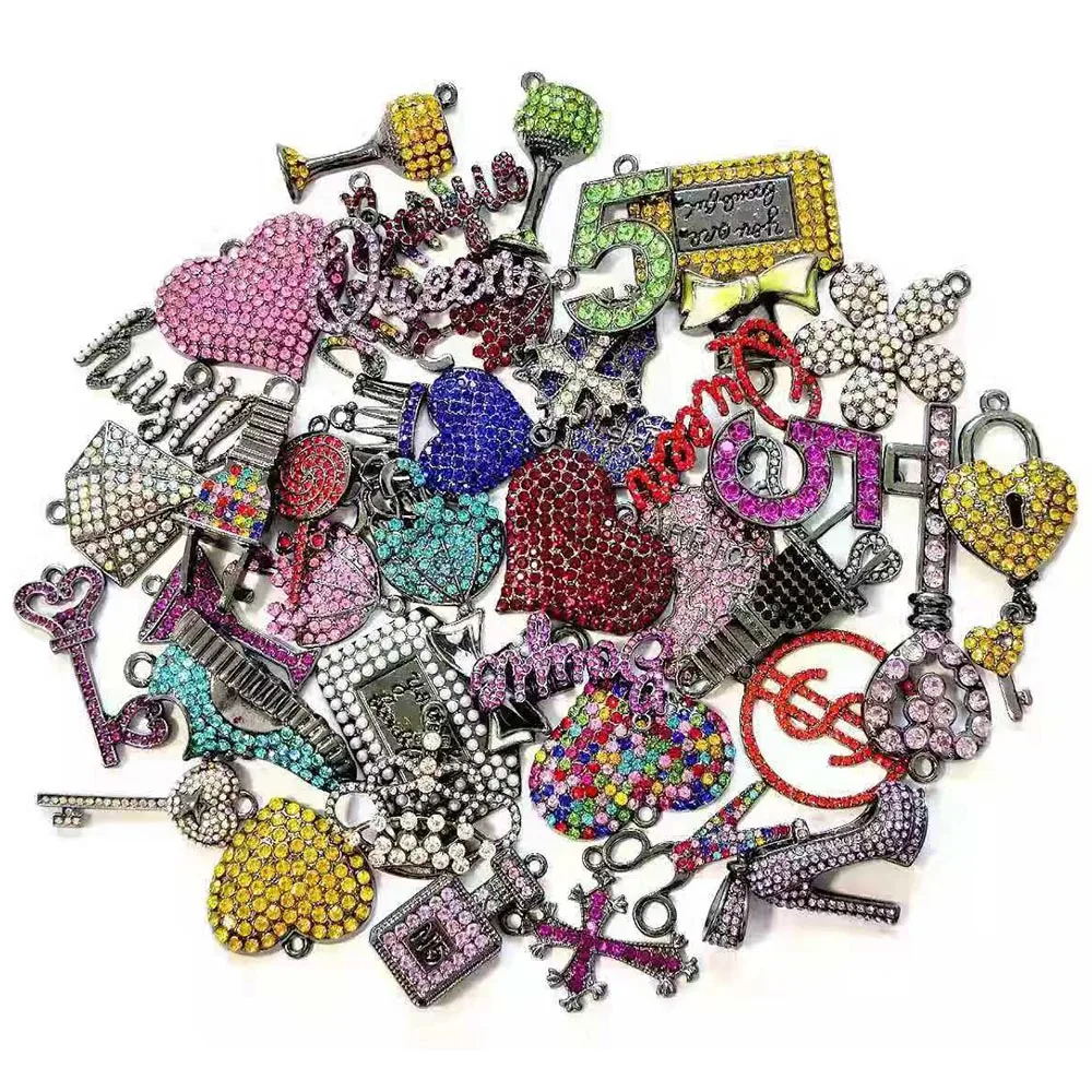 

50pcs Mixed delicate girls charms Fit for women's DIY jewelry accessories F18