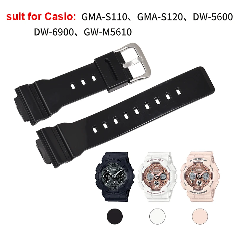 Watches Accessories Band for Casio G-shock Series gma-s110/gma-s120/DW-5600/DW-6900/GW-M5610 PU Watch Strap | Наручные часы