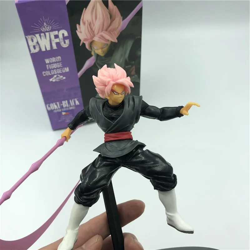 Dragon Ball Z черный Гоку Роза Супер Saiyan серп Бог войны Ver. ПВХ фигурка DBZ Gogeta розовые волосы модель игрушки 18 см