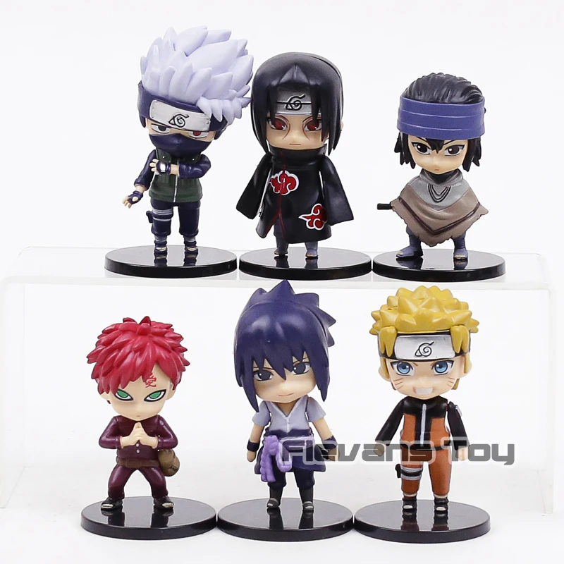 A Naruto Shippuden Naruto Хината Сакура Наруто Узумаки Гаара Джирайя Какаши ПВХ Коллекционные Фигурки игрушки 6 шт./компл - Color: A