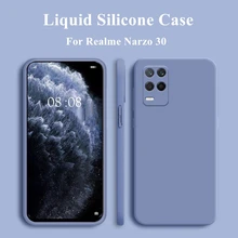 For Realme Narzo 30 5g Case Cover For Realme Narzo 30 30A GT Coque Soft TPU Original Liquid Silicone Phone Bumper For Realme GT