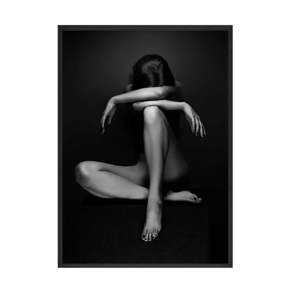 

Print Art Figure Painting Europe Style Vintage Black White Background Unframed Canvas Painting Living Room Bedroom Wall Posters