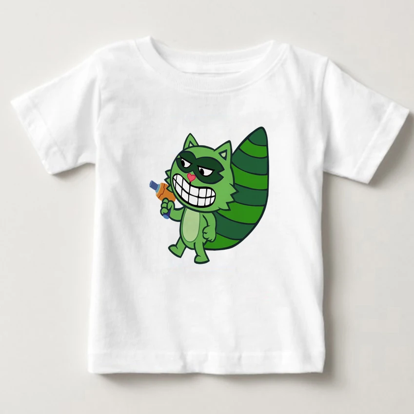 

2020 digital printing Happy Tree Friend Lifty & Shifty Thief Character T Shirt children summer Tshirt boy/girl Cartoon T shirt M
