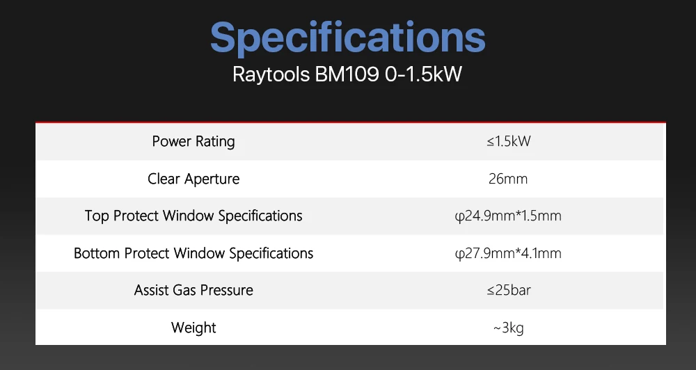 Raytools BM109 0-1.5kW автоматическая фокусировка волоконная Лазерная режущая головка для резки металла