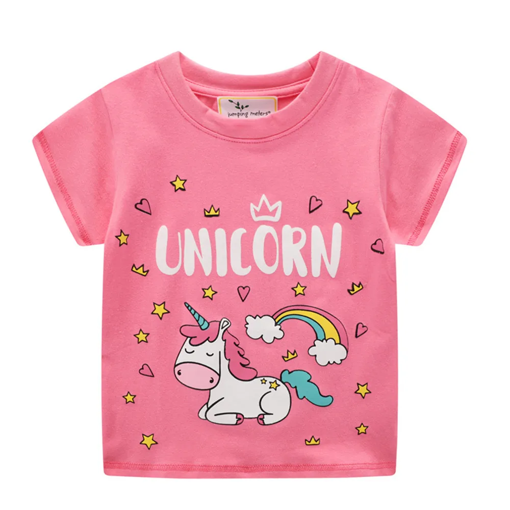 

New Arrival Summer Animals Print Baby T shirts Fashion Cotton Boys Girls Tops