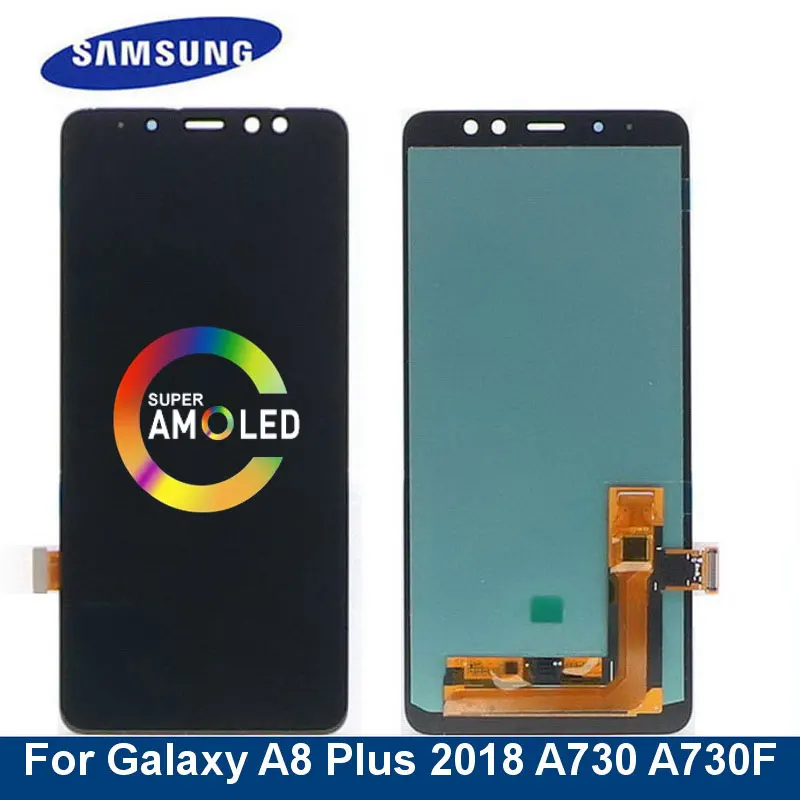 

Super AMOLED Display For Samsung Galaxy A8 Plus 2018 A730 SM-A730F LCD Display Touch Screen Digitizer Assembly For A8+ A730F/DS