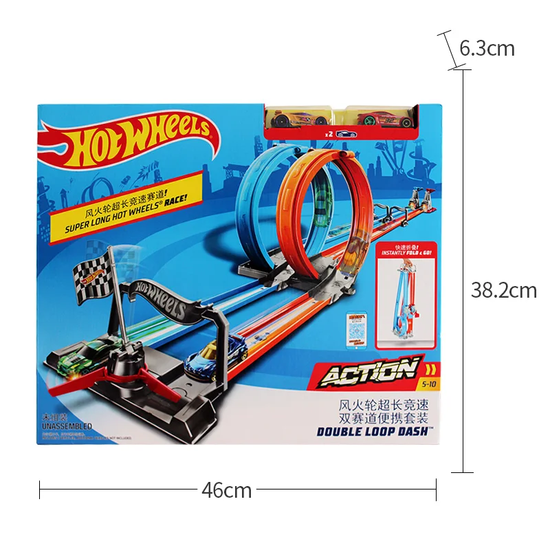 Оригинальный популярный супер длинный гоночный двойной трек портативный