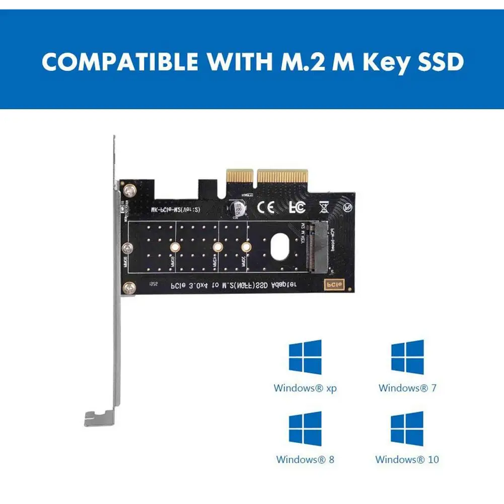 

32Gbps M.2 PCI-E Adapter M.2 NVME To PCI-E3.0 X4 Expansion Card For PCI-E M.2 NVME-based M Key & B+M Key SSD Adapter