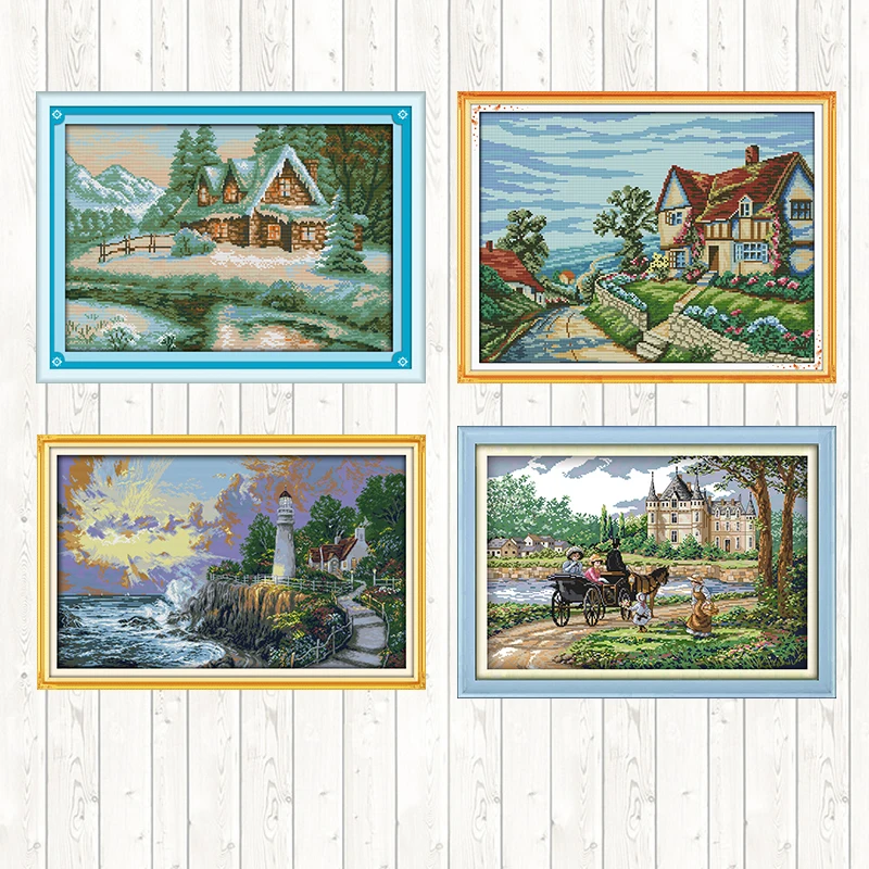 Набор для вышивки крестиком Lakeside Snow House 14ct 11ct|Упаковка| |
