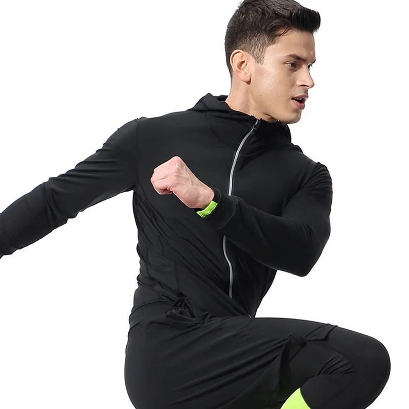 Весна 2020 спортивные беговые куртки с капюшоном мужские толстовки на молнии для