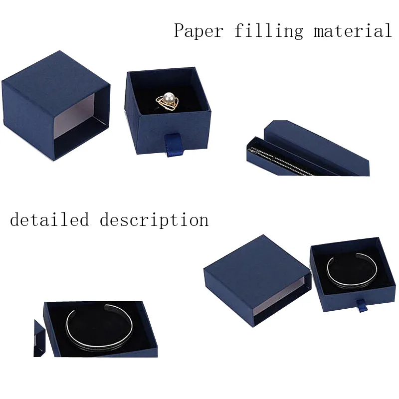 Крафт-бумага ящик стиль коробка для браслета кольцо упаковка ожерелья ювелирный