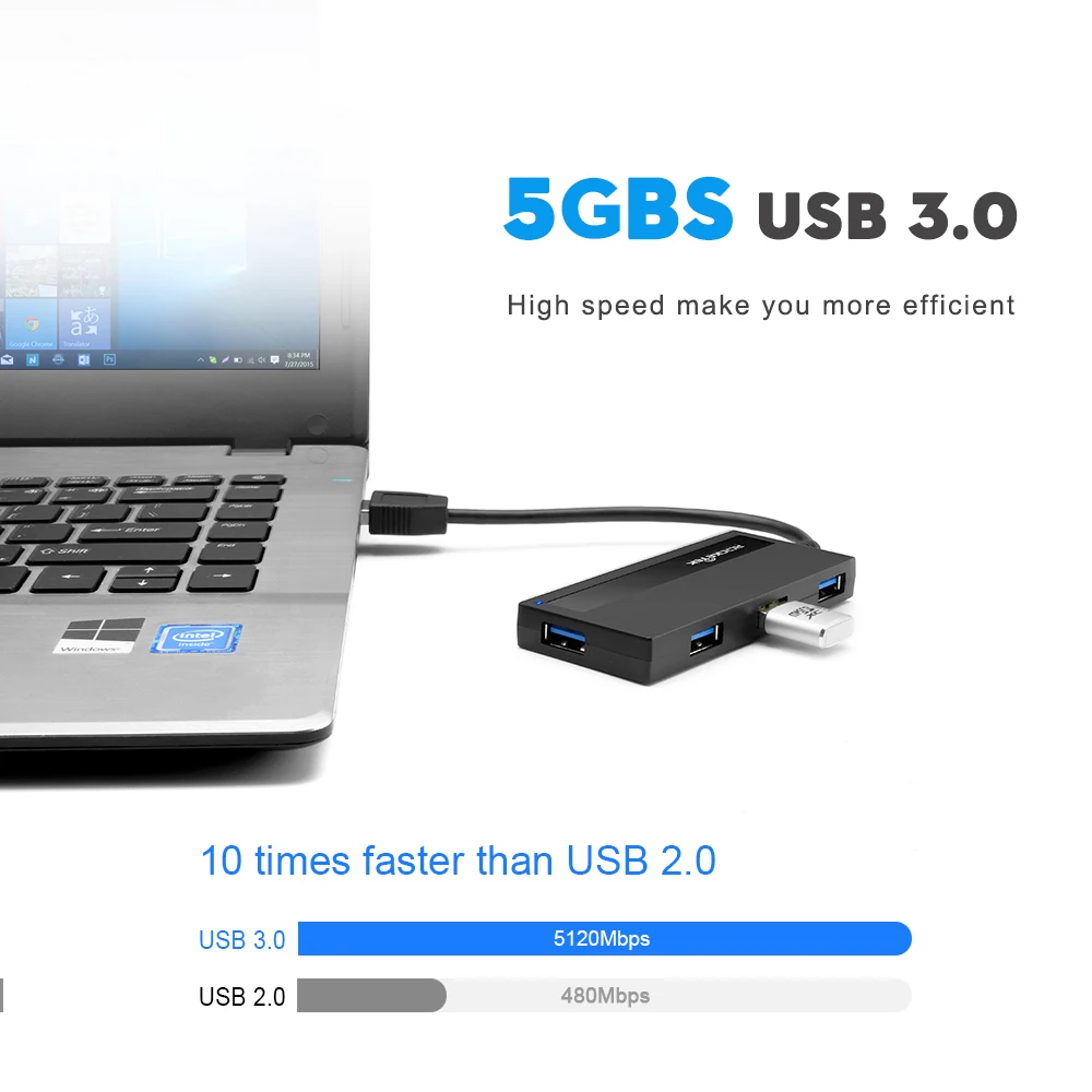 Rocketek Мульти usb 3 0 2 тип c концентратор 4 порта адаптер сплиттер интерфейс питания