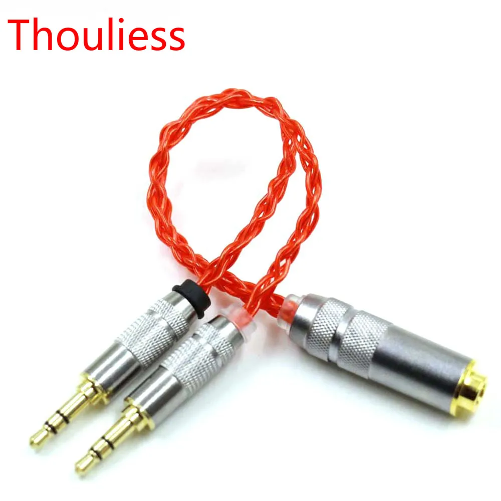Thouliess-Cable adaptador de plata de cristal único UPOCC, adaptador hembra equilibrado de...