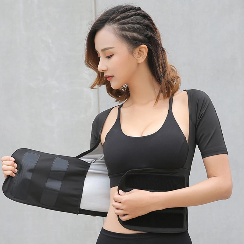 Женская футболка для занятий йогой облегающая с коротким рукавом и поясом