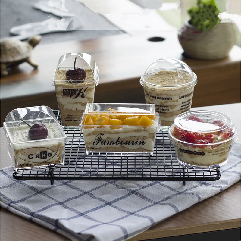 20 шт. пластиковые прозрачные чашки для мороженого и желе | Дом сад