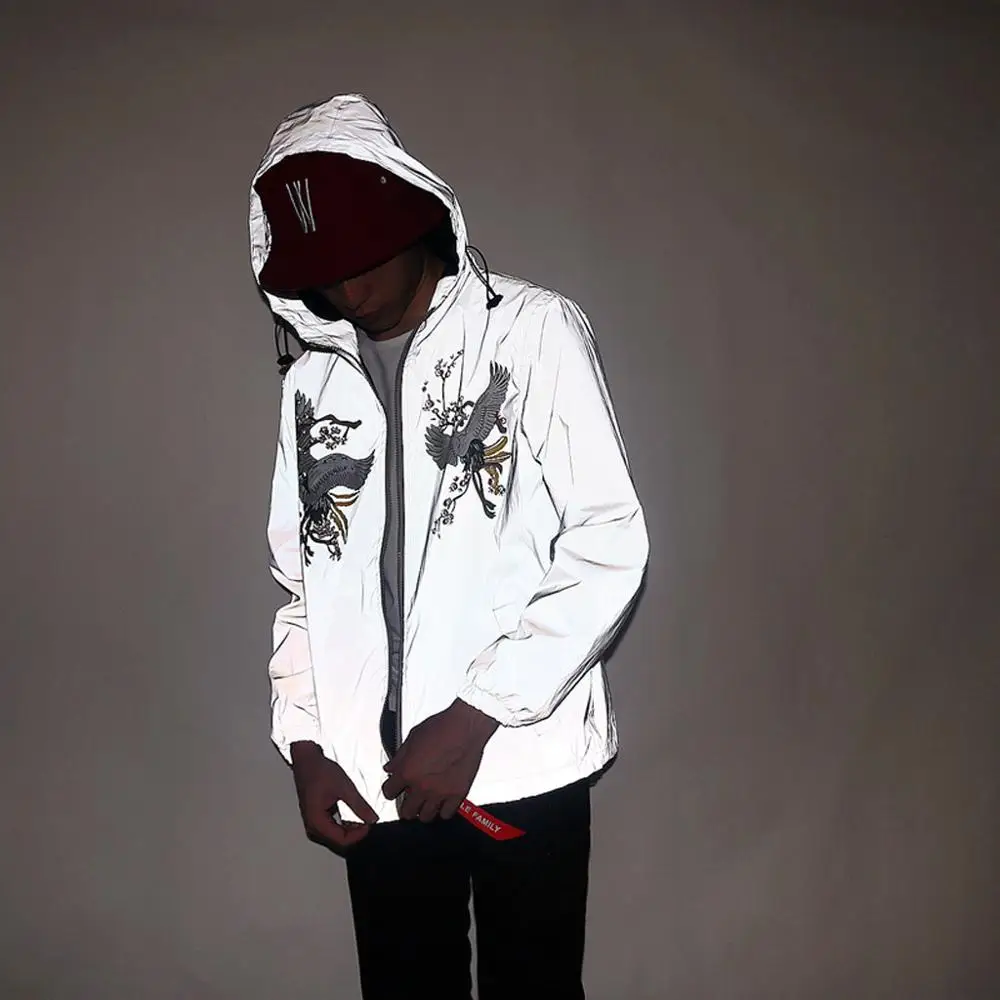 Новая мужская Осенняя мужская/Женская ветровка 3 м Светоотражающая куртка