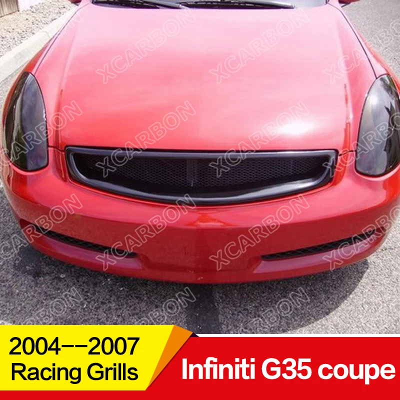 Используется для Infiniti G35 coupe Racing Grills 2004 05 06 07 год 2 двери Refitt Передняя Центральная гоночная решетка крышка аксессуары