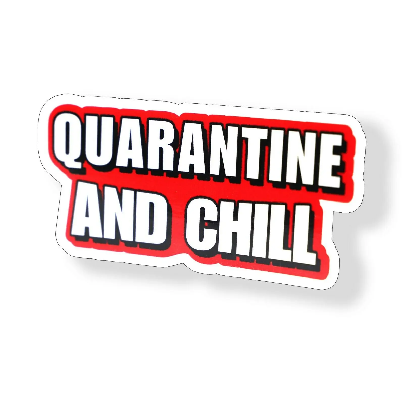 

Personalized stickers Quarantine And Chill Sticker Covid Laptop Cup Car Vehicle Window Bumper Decal Waterproof Vinyl Decals