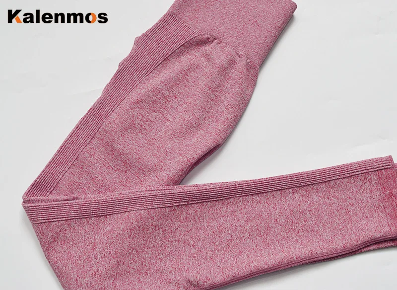 

Tracksuit Women Leggings KALENMOS Sexy Workout Push Up Fitness Legging Slim High Waist Leggins Mujer Seamless Sports Home Pants