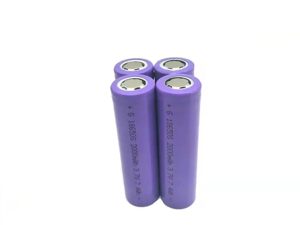 2 шт/партия 18650 аккумуляторные батареи 2000 mah 3 7 V литий ионная фактическая емкость