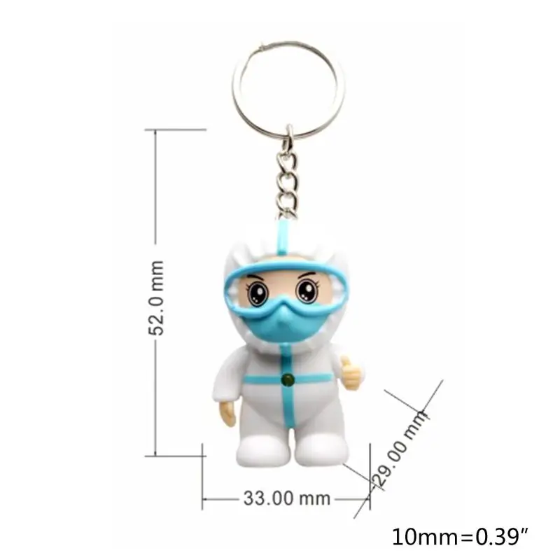 Антиэпидемический сувенир белый цвет брелок для медсестры подвеска с крючком