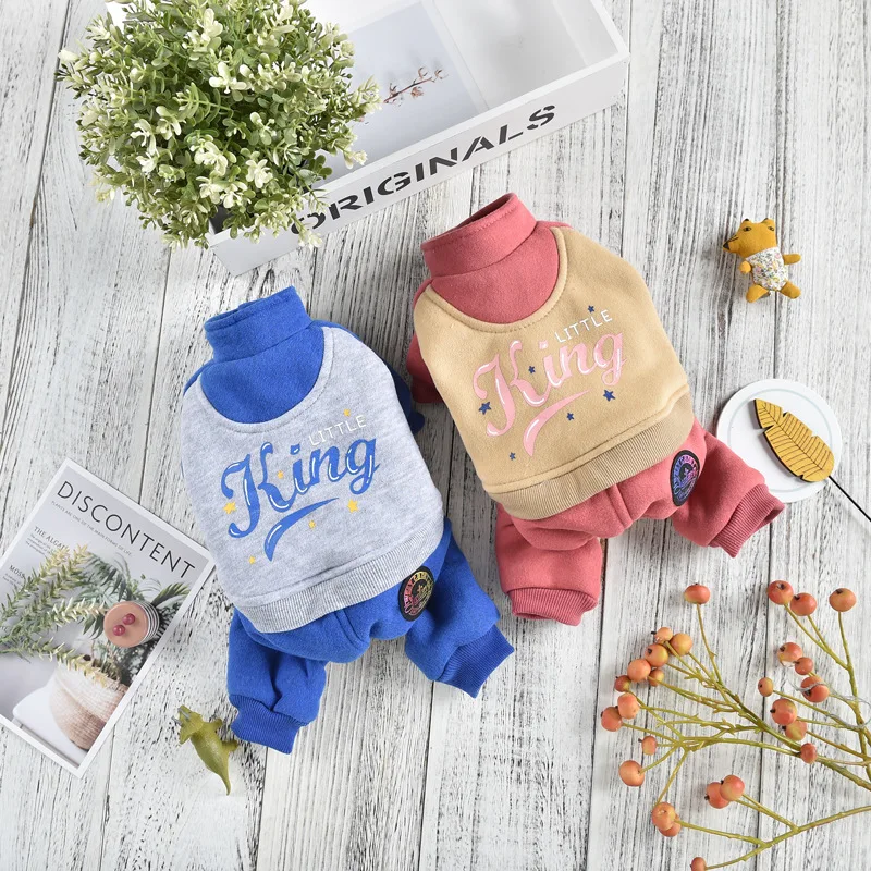 

New Dog Clothes for Small Autumn Winter Fake Two King Four-legged Pants Pet Small Dog Clothes Dogs Dog Costume