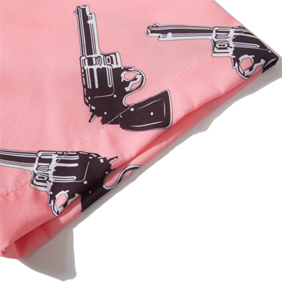 

Hip Hop Streetwear Men Hawaiian Shirt Graffiti Print Harajuku Beach Shirt HipHop Summer Thin Tops Short Sleeve