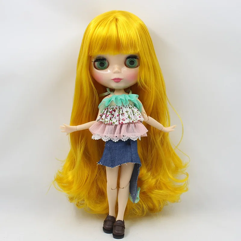 Кукла Blyth ICY DBS для шарнирного тела серии № 1/6 bl3038 желтые волосы телесный цвет кожа