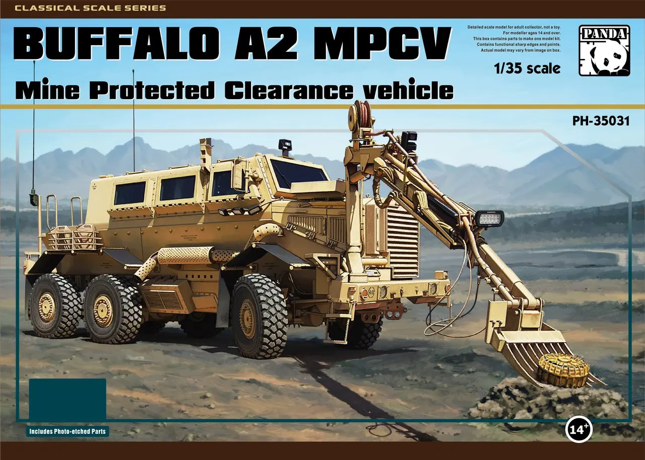 

Panda Hobby 1/35 PH35031 Buffalo A2 MPCV Lightning Protection Armored Vehicle Display Toy Plastic Assembly Building Model Kit