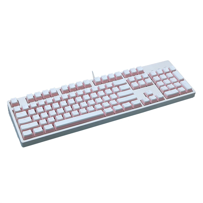

pudding pbt Doubleshot keycap oem Profile Backlight Keycaps milk white pink black gh60 poker 87 tkl 104 108 ansi iso Keys