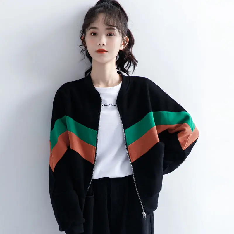 

Women Bomber Jacket Spring Autumn 2022 Streetwear Jacket Female Casual Baseball Jackets Coats Chaqueta Mujer J211
