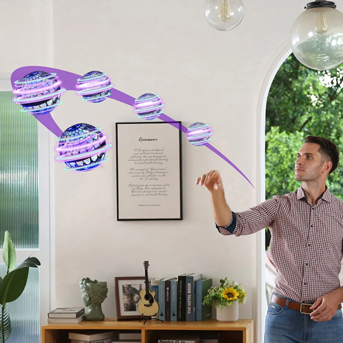 Flynova Pro летающий шар Спиннер игрушка Дрон с ручным управлением Вертолет