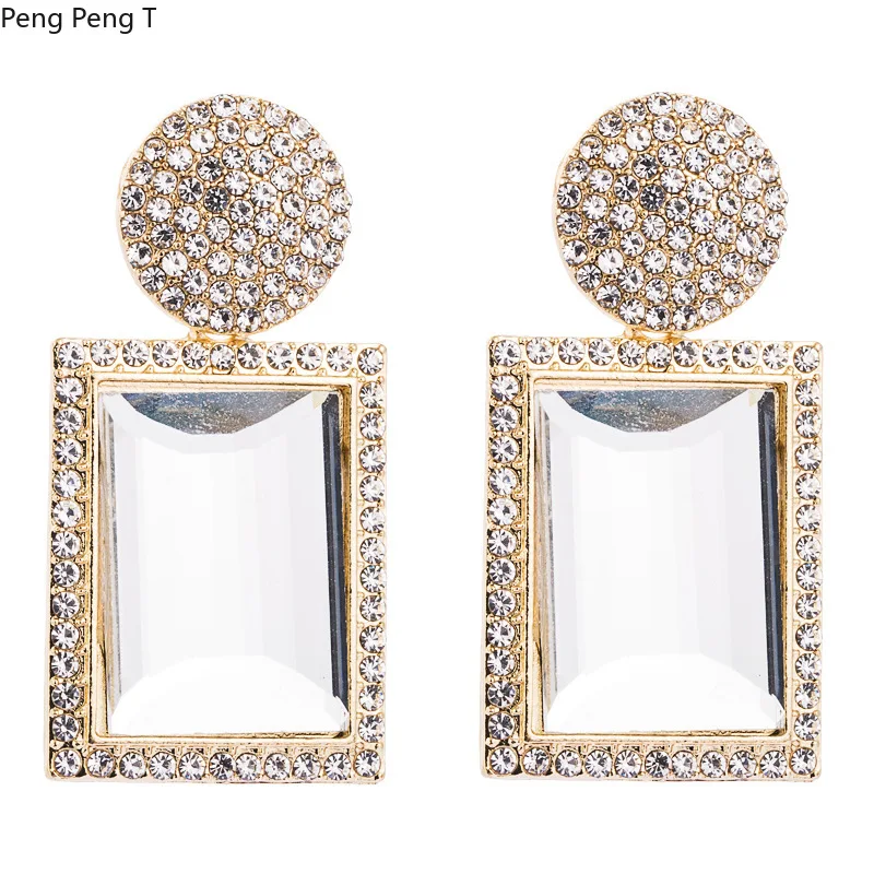 

2021 High end earrings of European and American brands in 2020 Geometric long earrings