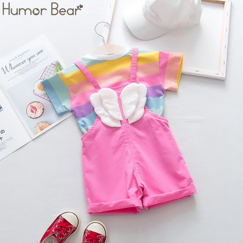 Костюм Humor Bear детский летний из 2 предметов короткий рукав и брюки на бретелях в