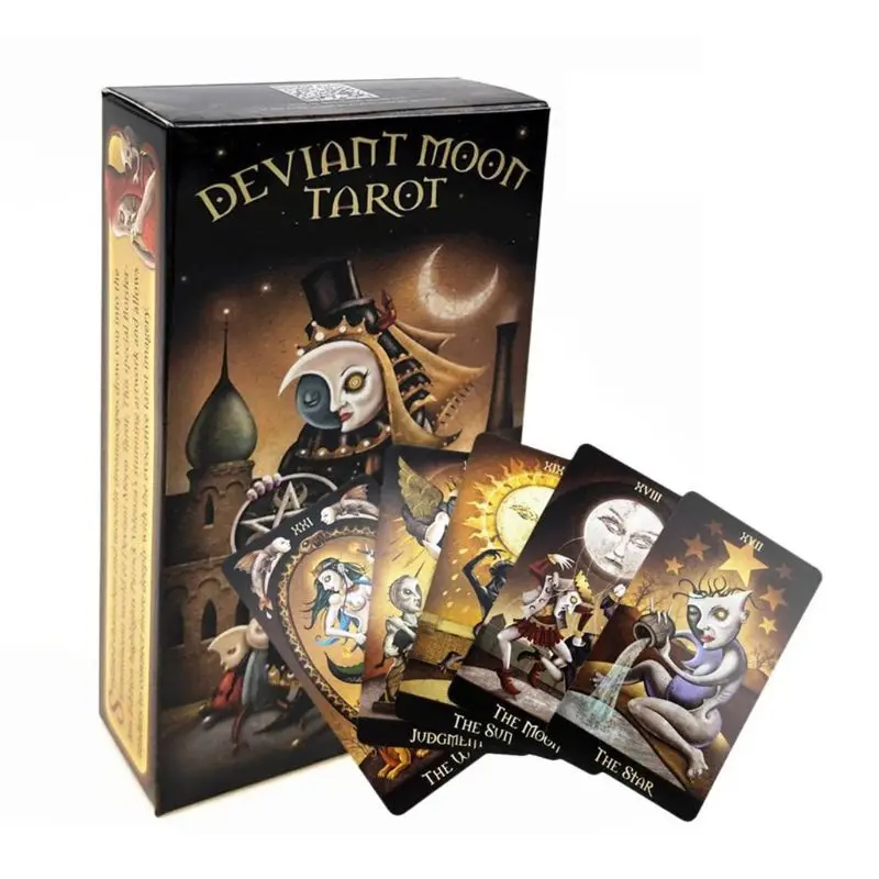 

Full English Deviant Moon Tarot 78 Cards Deck Oracle Family Party Board Game Tarot Decks