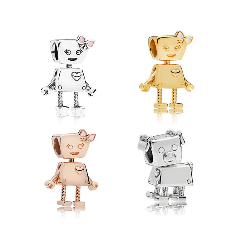 Fashion Original Pan Charms Bracelet for Women Puppy Bead Dog Pet Animal Robort Kawaii Beads Jewelry Making Accessories | Украшения и