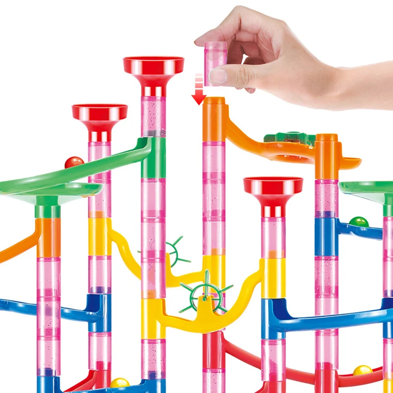 Конструктор детский сделай сам Marble Run гоночный трек 3D лабиринт строительные