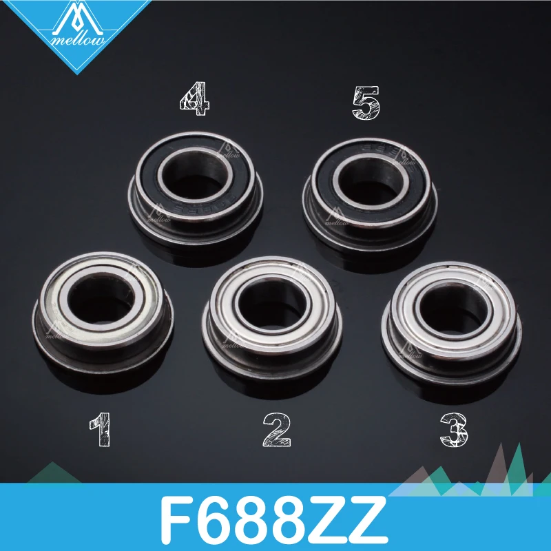 10 шт./лот F688 2Z F688ZZ zz F628/8ZZ фланцевый фланец шариковые подшипники с глубоким желобом