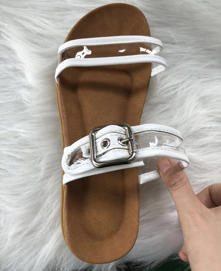 

women clear sandals flat slippers Summer Slippers Shoes Women Transparent Flip Flops Clear Women Outdoor Flat Beach Slides