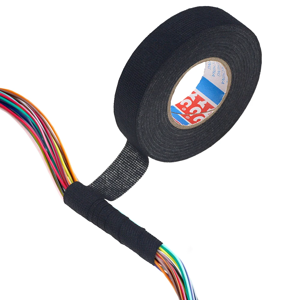 Клейкая лента Tesa для кабельного жгута ширина 9/15/19/25 мм Длина 15 м | Обустройство