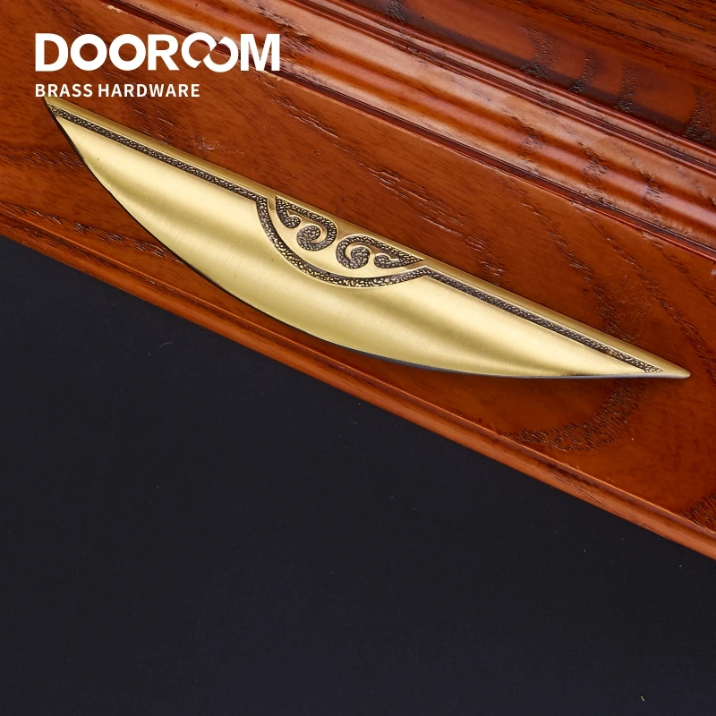 Длинные латунные ручки Dooroom для гардероба комода шкафа ящика мебели американские