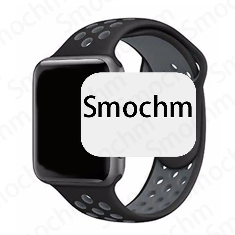 Smochm IWO 8 Plus DIY новые умные часы Bluetooth 1:1 Series 4 Беспроводное зарядное устройство MTK2502 обновлено для Apple Watch iPhone Android - Цвет: Black BlackGrey