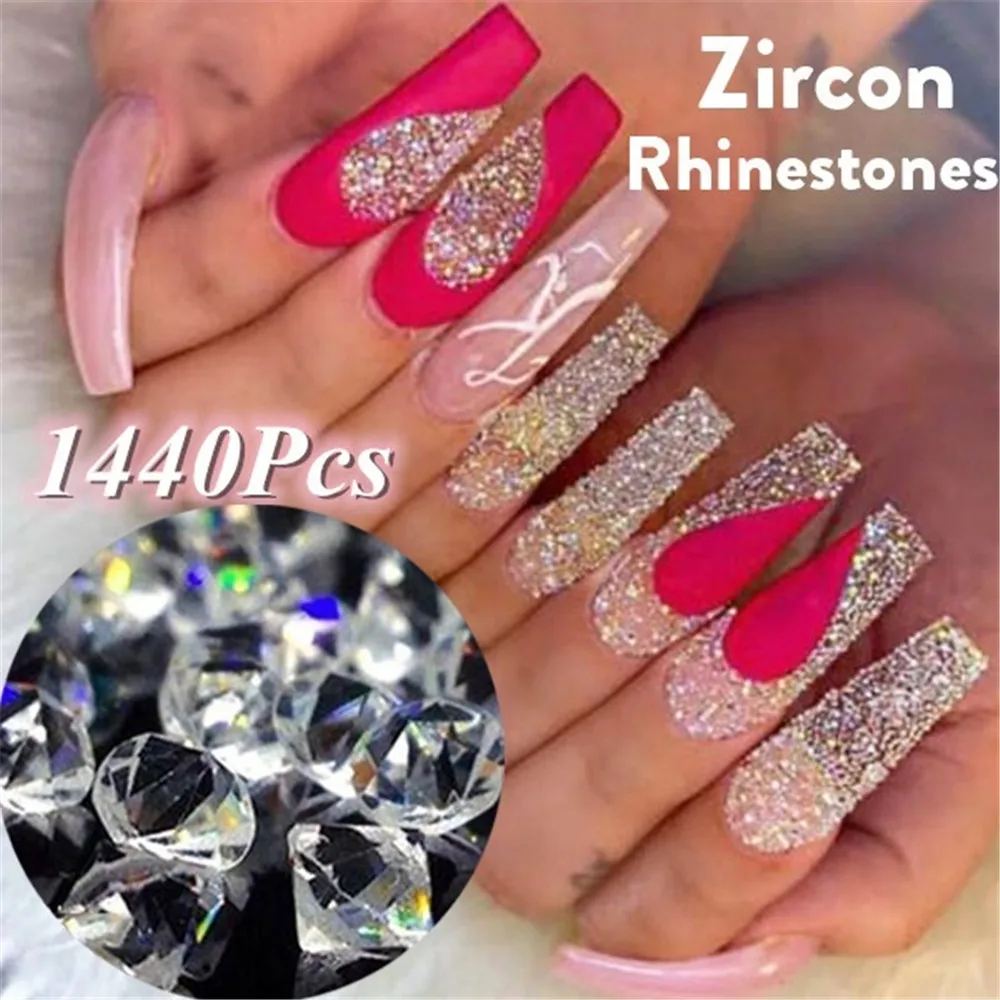 1440 шт./пакет хрустальные Маленькие стразы для маникюра стеклянные шарики микро
