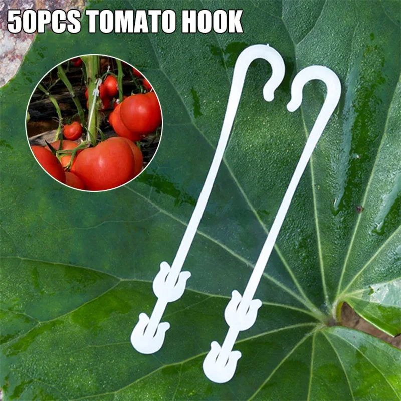 

50pcs/lot Tomato Garden Ear Hook Tomato Clips Fruit Hanging Hook Trellis Ear Hook Support Tomato Clips Trellis for Plant Flower